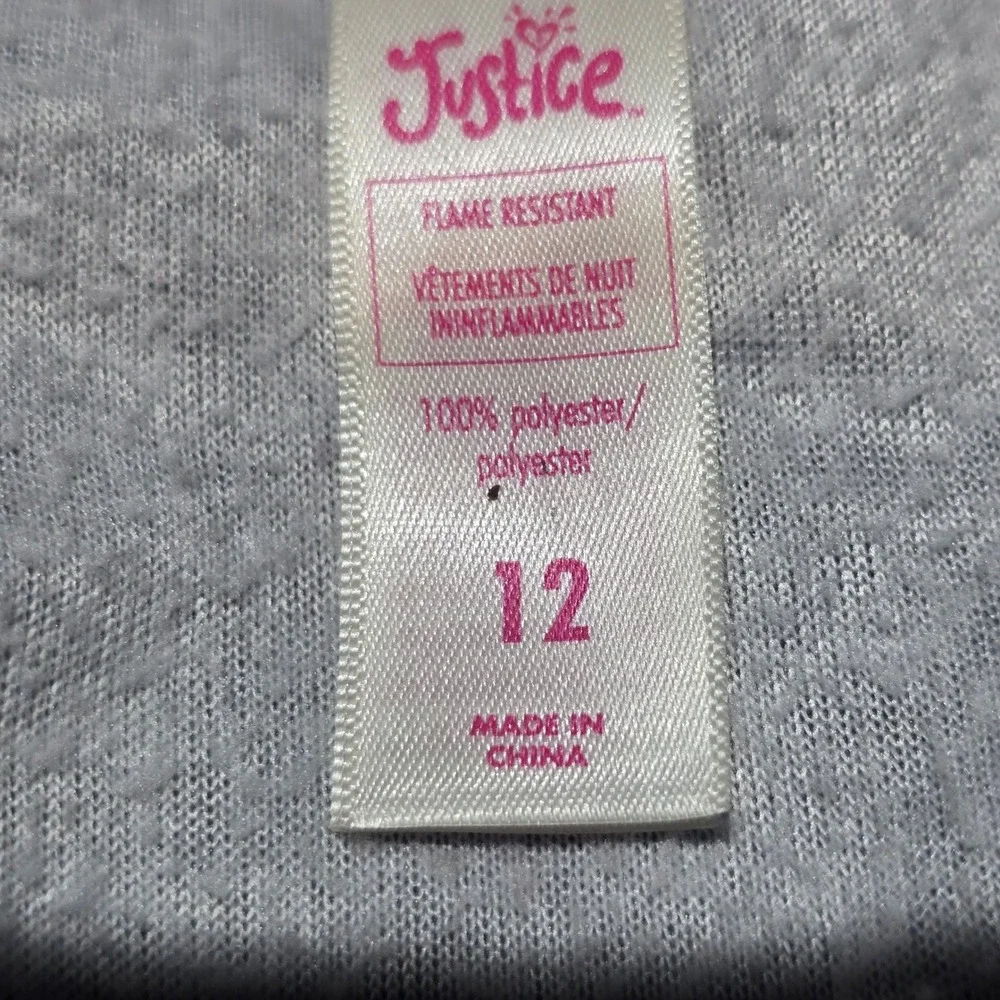 Justice Girls' Unicorn Rainbow Hooded Pajama Jumpsuit Size‎ 12 Sleepwear